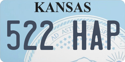 KS license plate 522HAP