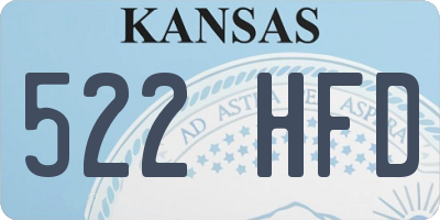 KS license plate 522HFD