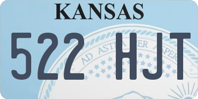 KS license plate 522HJT