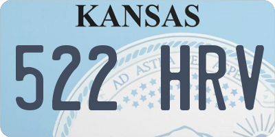 KS license plate 522HRV