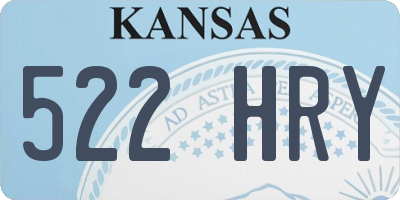 KS license plate 522HRY
