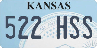 KS license plate 522HSS