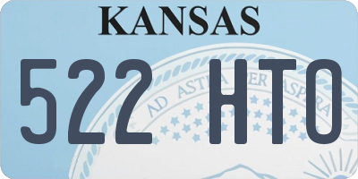 KS license plate 522HTO