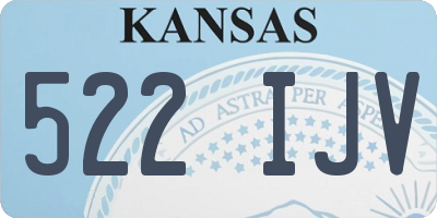 KS license plate 522IJV