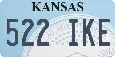 KS license plate 522IKE