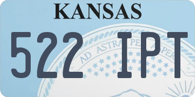 KS license plate 522IPT