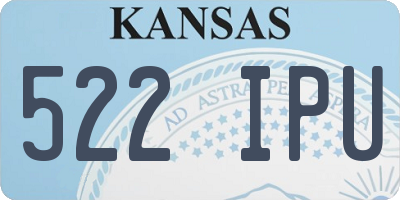 KS license plate 522IPU