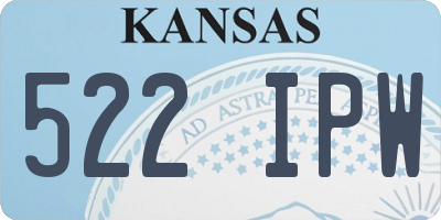 KS license plate 522IPW