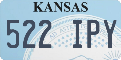 KS license plate 522IPY