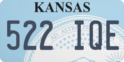 KS license plate 522IQE