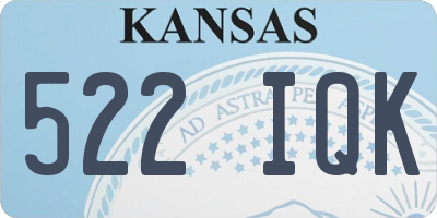 KS license plate 522IQK