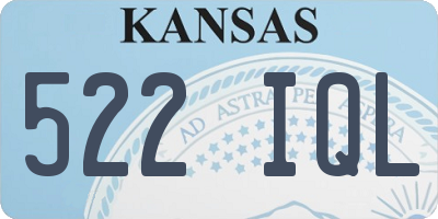 KS license plate 522IQL