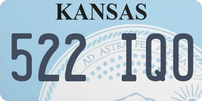 KS license plate 522IQO