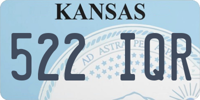 KS license plate 522IQR