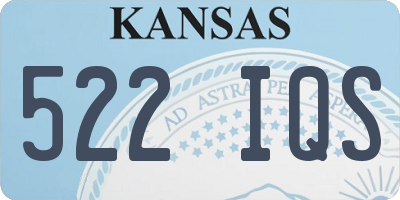 KS license plate 522IQS