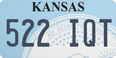 KS license plate 522IQT