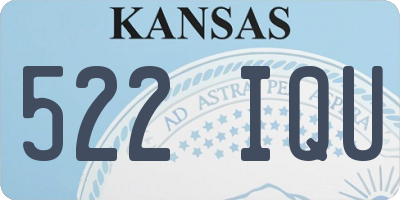 KS license plate 522IQU