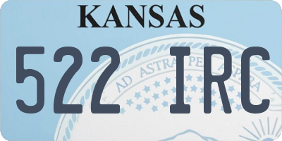 KS license plate 522IRC