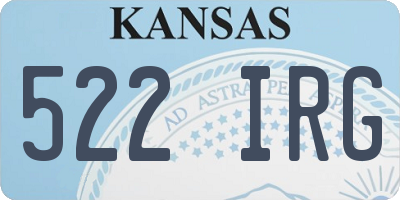 KS license plate 522IRG