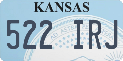 KS license plate 522IRJ