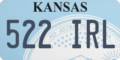 KS license plate 522IRL