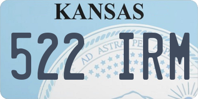 KS license plate 522IRM