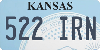 KS license plate 522IRN