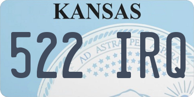 KS license plate 522IRQ