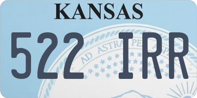 KS license plate 522IRR