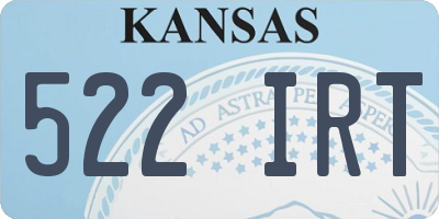KS license plate 522IRT