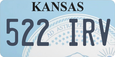 KS license plate 522IRV