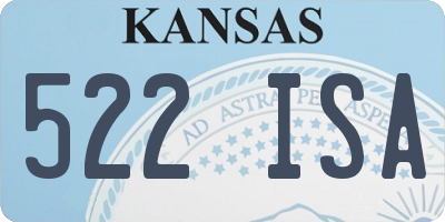 KS license plate 522ISA
