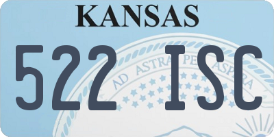 KS license plate 522ISC