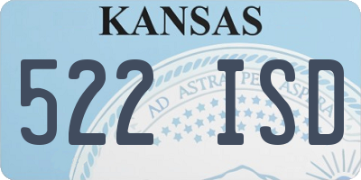 KS license plate 522ISD