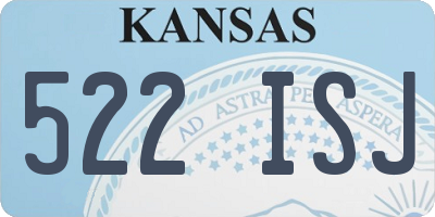 KS license plate 522ISJ