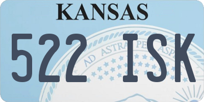 KS license plate 522ISK