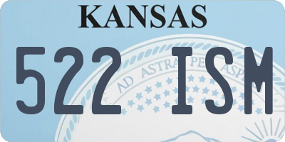 KS license plate 522ISM
