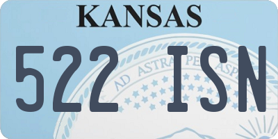 KS license plate 522ISN