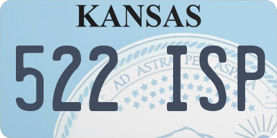 KS license plate 522ISP