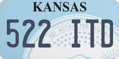 KS license plate 522ITD