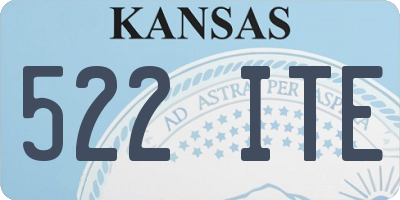 KS license plate 522ITE