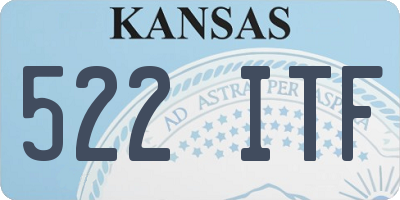 KS license plate 522ITF