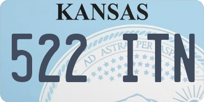 KS license plate 522ITN