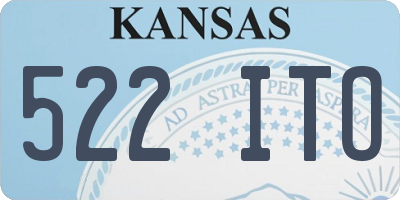 KS license plate 522ITO