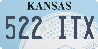 KS license plate 522ITX