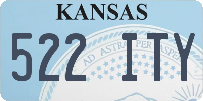 KS license plate 522ITY
