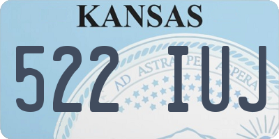 KS license plate 522IUJ