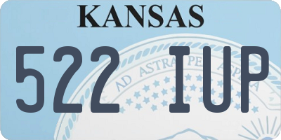 KS license plate 522IUP