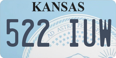KS license plate 522IUW
