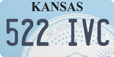 KS license plate 522IVC